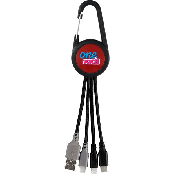 COLORFUL 3-IN-1 CARABINER DUO CHARGING CABLE... from ASI 30208 A P Specialties / AP Specialties