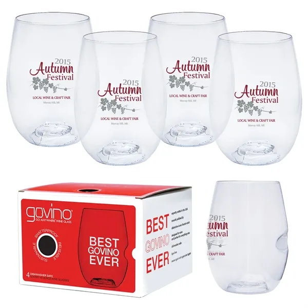 4-pack 16 oz. wine glasses, available with custom imprinting and dishwasher-safe.... from ASI 62190 Illini