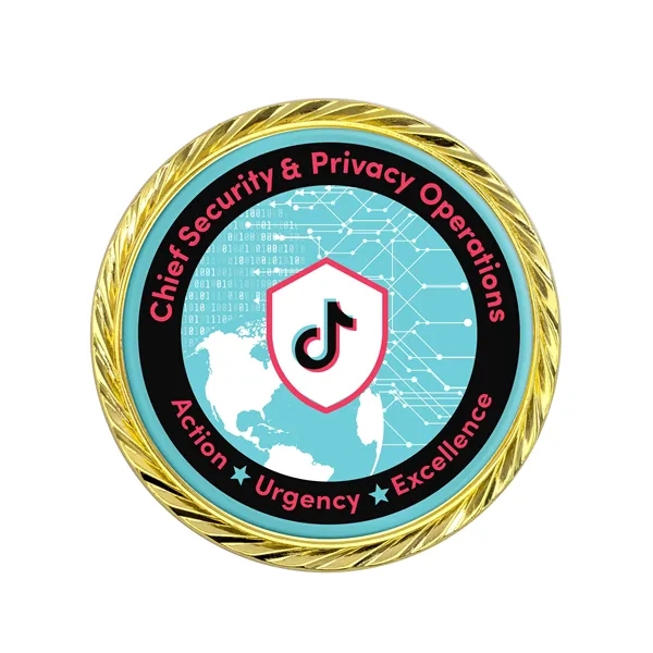 1.75" x 4mm die cast metal challenge coin with two sided... from ASI 52263 EMT