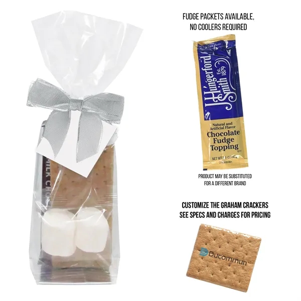 2.25" x 1.875" x 9.5" mug stuffer bag with s'mores kit... from ASI 71685 Midnite Snax®