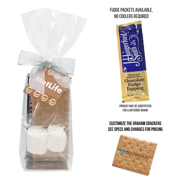 2.25" x 1.875" x 9.5" mug stuffer bag with s'mores kit... from ASI 71685 Midnite Snax®
