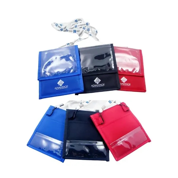 Passport pouch money travel holder neck wallet plus 1 color silkscreen... from ASI 37218 Athena Promo (tm)