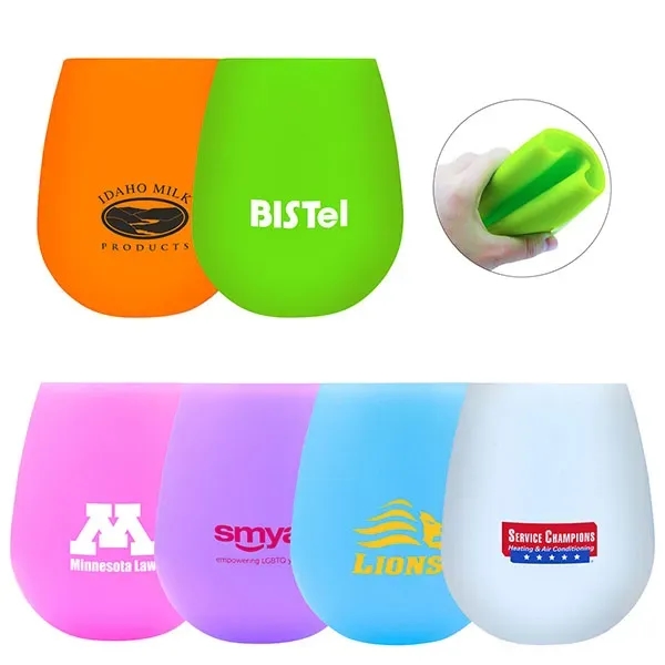 12.5 oz. collapsible, unbreakable and stemless silicone wine cup. BPA free,... from ASI 39820 Opusline (Benmex) / Opus Line