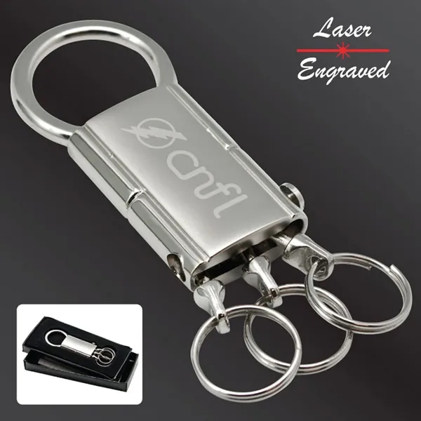 Metal multi-ring valet key tag with space for three keys and... from ASI 39820 Opusline (Benmex) / Opus Line