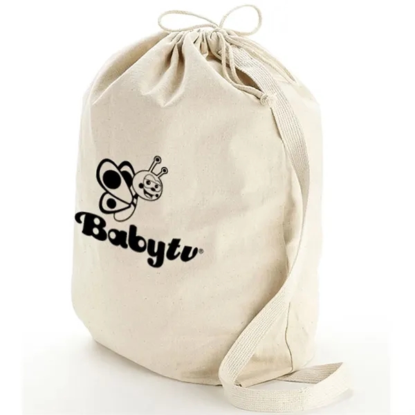 Medium 12 oz. cotton drawstring bag with web shoulder strap.... from ASI 39820 Opusline (Benmex) / Opus Line