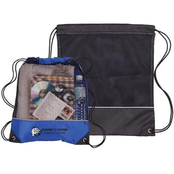 Drawstring bag with mesh backside reveals bag content.... from ASI 39820 Opusline (Benmex) / Opus Line