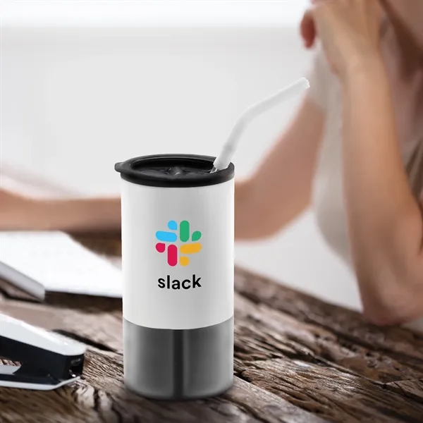 16 oz. stainless steel tumbler with a plastic liner, stainless steel... from ASI 90807 Tekweld