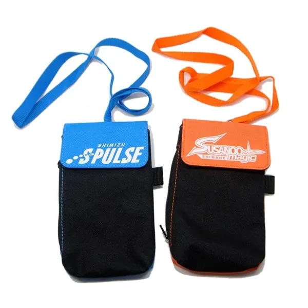 Cell phone accessory mobile holder neck wallet plus 1 color silkscreen... from ASI 37218 Athena Promo (tm)