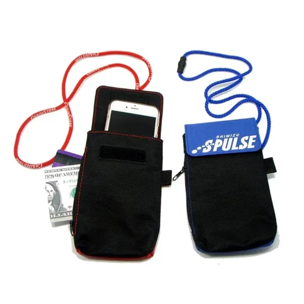 Cell phone accessory mobile holder neck wallet plus 1 color silkscreen... from ASI 37218 Athena Promo (tm)