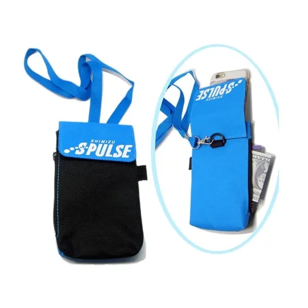 Cell phone accessory mobile holder neck wallet plus 1 color silkscreen... from ASI 37218 Athena Promo (tm)