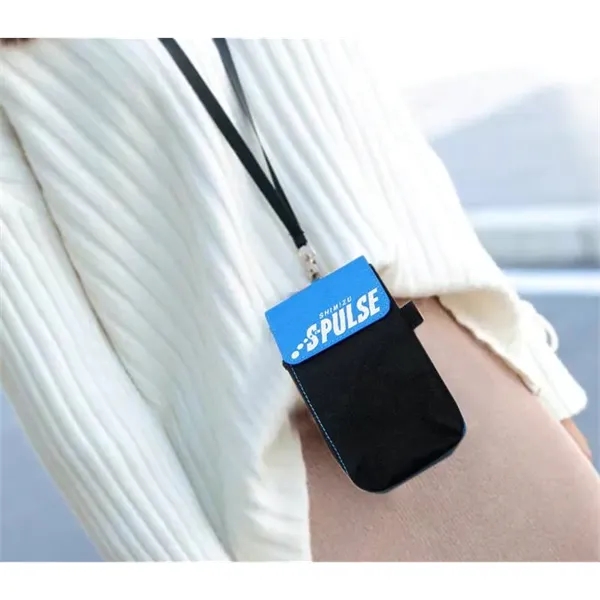 Cell phone accessory mobile holder neck wallet plus 1 color silkscreen... from ASI 37218 Athena Promo (tm)