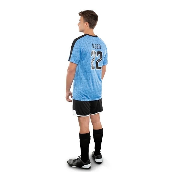 Adult jersey with a low profile tapered collar.... from ASI 37461 Augusta Sportswear