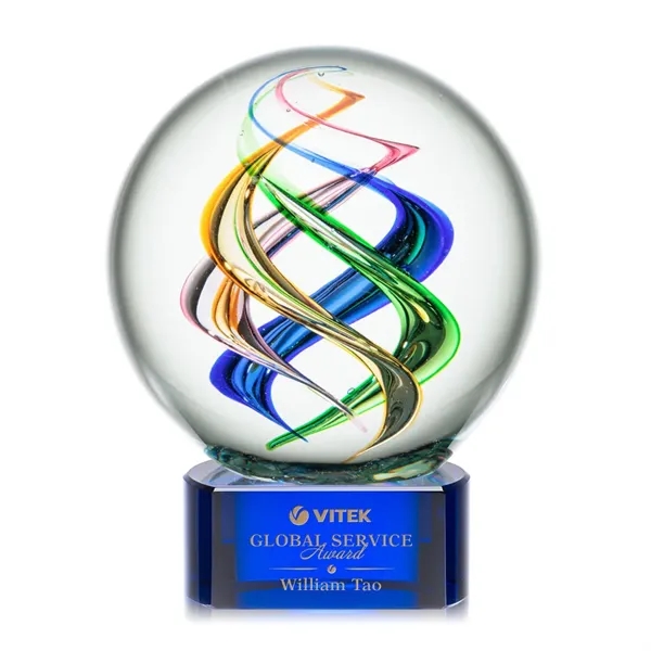 Galileo award made of hand-blown art glass with an optical base.... from ASI 84592 St Regis Group / St Regis Crystal