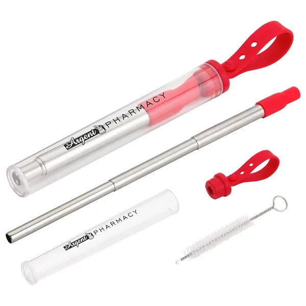 Telescoping Straw With Cleaning Brush... from ASI 36730 Ariel Premium Supply Inc