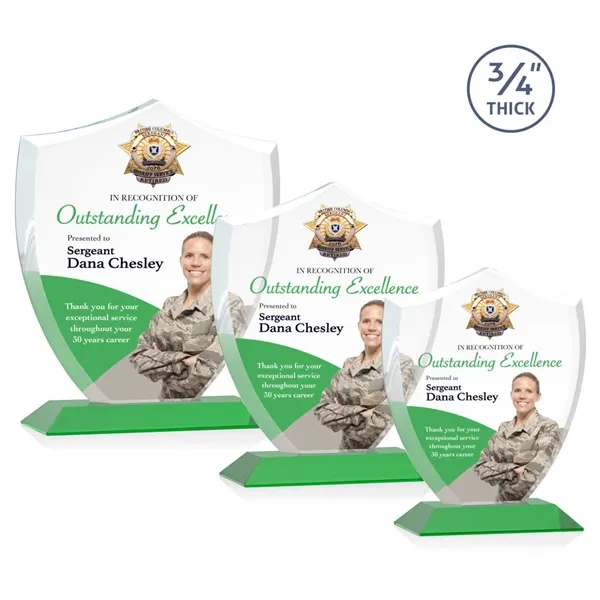 Scudo Shield VividPrint™ Award - Green... from ASI 84592 St Regis Group / St Regis