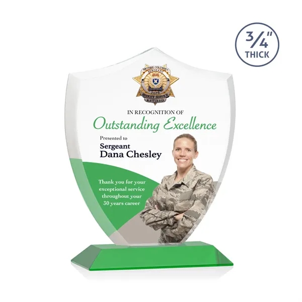 Scudo Shield VividPrint™ Award - Green... from ASI 84592 St Regis Group / St Regis