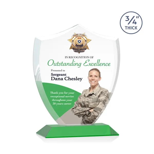 Scudo Shield VividPrint™ Award - Green... from ASI 84592 St Regis Group / St Regis