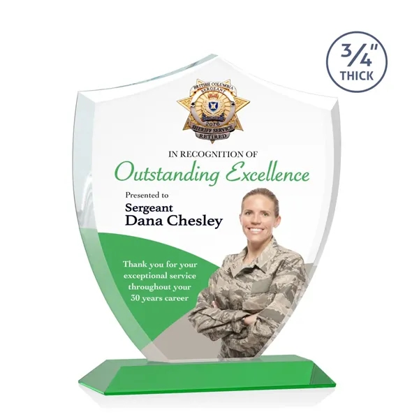 Scudo Shield VividPrint™ Award - Green... from ASI 84592 St Regis Group / St Regis