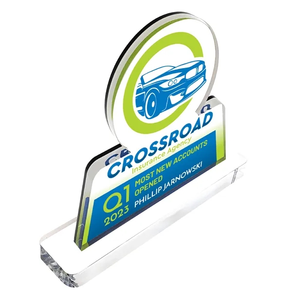 Acrylic award with full digital color customization and a 1/2" acrylic... from ASI 72521 Morris Magnets