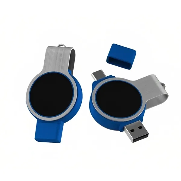 Type-C light up logo USB flash drive plus 1C1P silkscreen on... from ASI 37218 Athena Promo (tm)