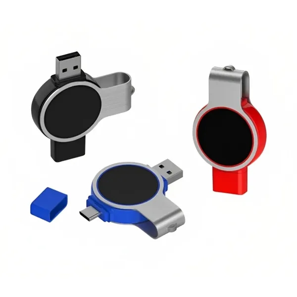 Type-C light up logo USB flash drive plus 1C1P silkscreen on... from ASI 37218 Athena Promo (tm)