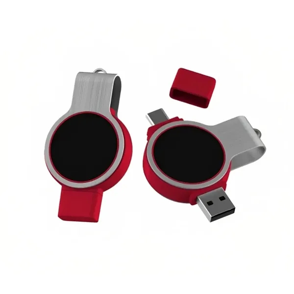 Type-C light up logo USB flash drive plus 1C1P silkscreen on... from ASI 37218 Athena Promo (tm)