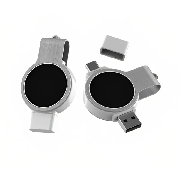 Type-C light up logo USB flash drive plus 1C1P silkscreen on... from ASI 37218 Athena Promo (tm)