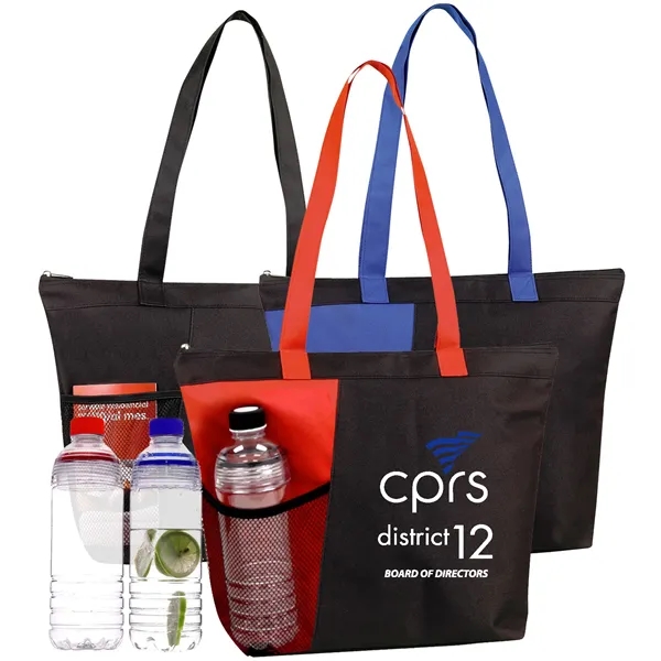 Tote bag made of 600 denier polyester with zipper top and... from ASI 39820 Opusline (Benmex) / Opus Line