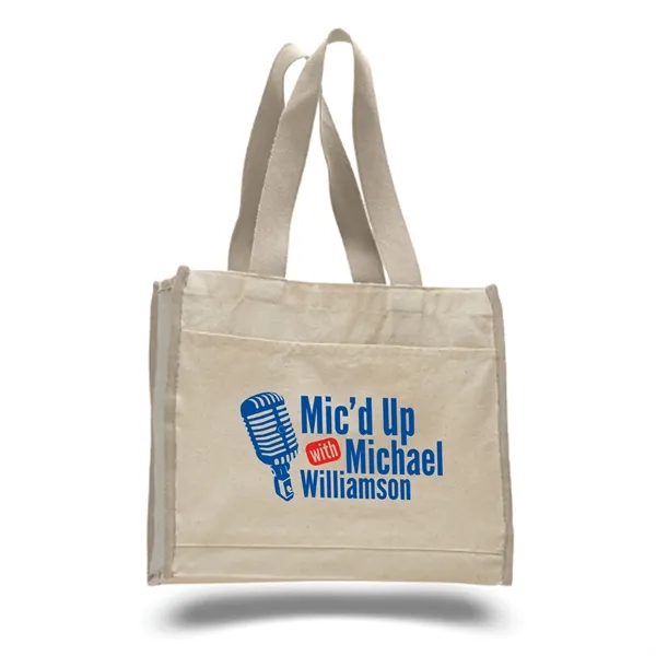 12 oz. cotton canvas tote bag with front pocket and 24... from ASI 39820 Opusline (Benmex) / Opus Line