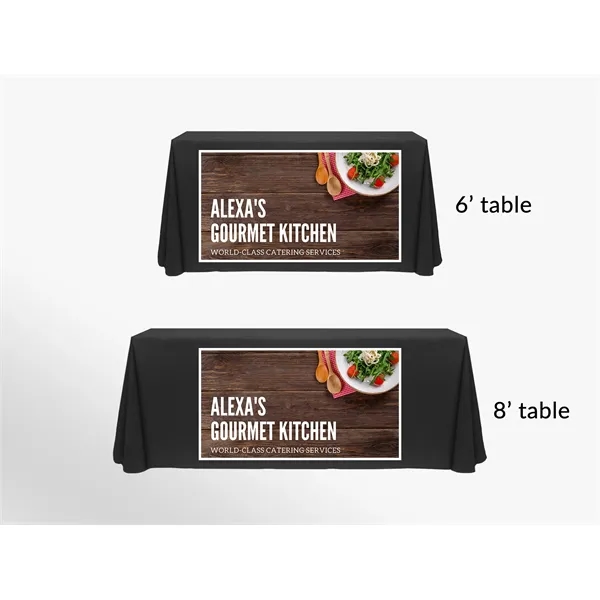 Fully Dye Sublimated 6'/8' Convertible Table Throw - Polyester Poplin... from ASI 94105 Visual Textile Resource