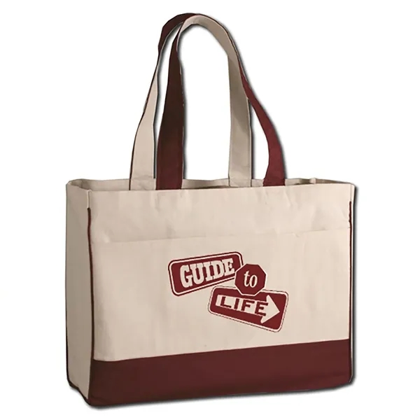 12 oz. cotton canvas tote with front pocket, interior zipper pocket... from ASI 39820 Opusline (Benmex) / Opus Line
