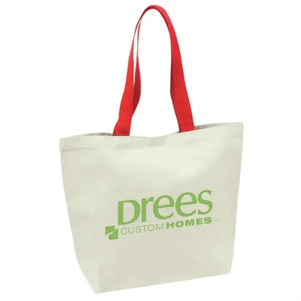 Canvas tote bag that features two 23" colored handles, closure and... from ASI 39820 Opusline (Benmex) / Opus Line