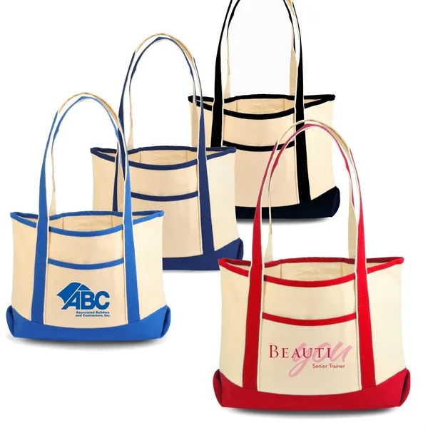 Large two tone boat bag is made of cotton canvas with... from ASI 39820 Opusline (Benmex) / Opus Line