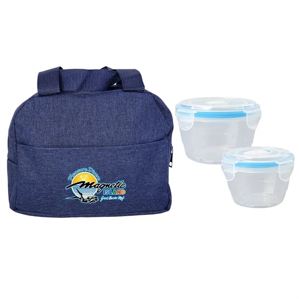 NESTED HEATHERED LUNCH COOLER... from ASI 30208 A P Specialties / AP Specialties