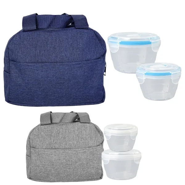 NESTED HEATHERED LUNCH COOLER... from ASI 30208 A P Specialties / AP Specialties