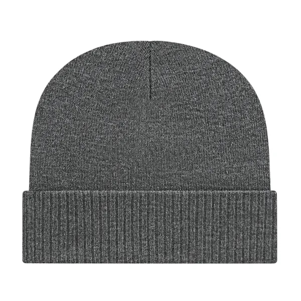Acrlyic knit cap with solid color ribbed cuff with a polyester... from ASI 43792 Cap America Inc