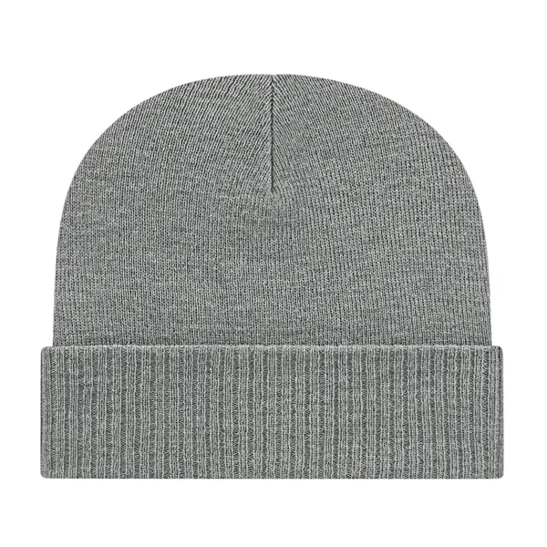 Acrlyic knit cap with solid color ribbed cuff with a polyester... from ASI 43792 Cap America Inc