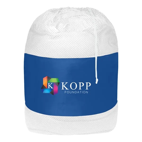 Laundry bag made of 210 Denier Polyester with soft nylon mesh... from ASI 61125 Hit Promotional Products / Hit®