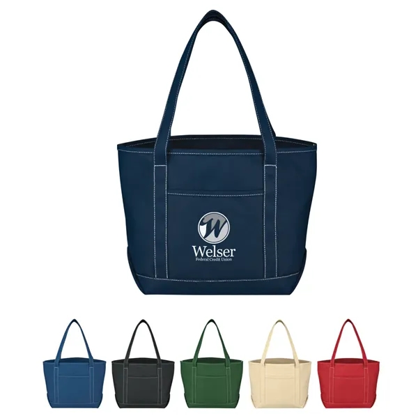 Medium Cotton Canvas Yacht Tote.  24 oz. Canvas.  Outside... from ASI 61125 Hit Promotional Products / Hit®