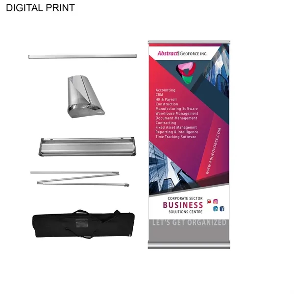 Deluxe Wide Base Retractable Pull Up Banner with Graphics, Stand and... from ASI 53509 FIEL-Fairdeal Import & Export / FIEL