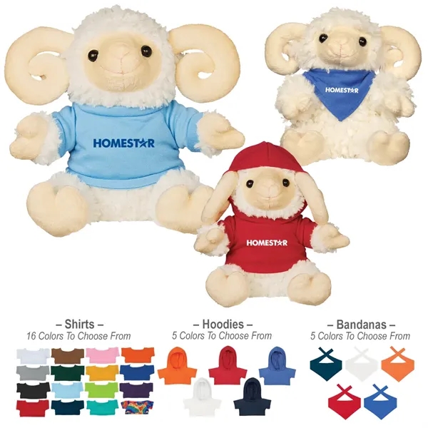Ram stuffed animal measuring 6" with various color options for its... from ASI 61125 Hit Promotional Products / Hit®