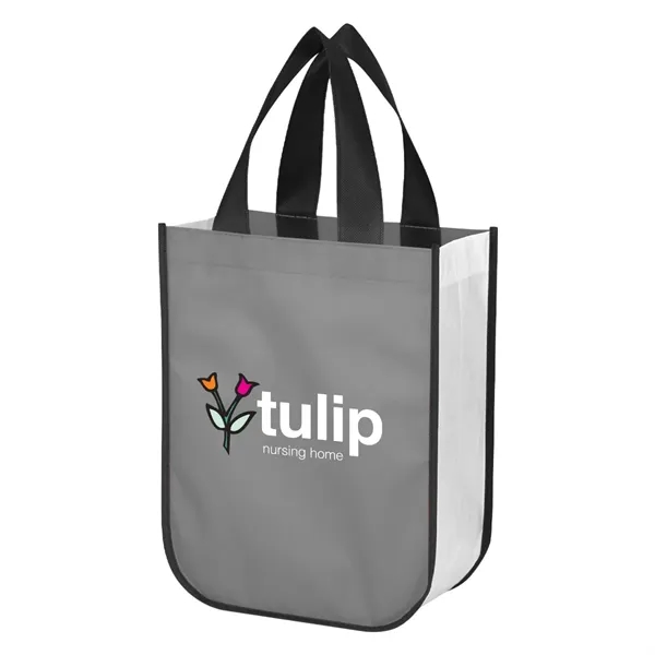 Shopper tote bag made of shiny 80 gram non-woven water-resistant polypropylene... from ASI 61125 Hit Promotional Products / Hit®