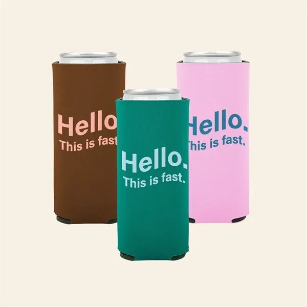 Pocket Coolie for Slim Cans, now available with 24-hour lead time!... from ASI 74710 Numo