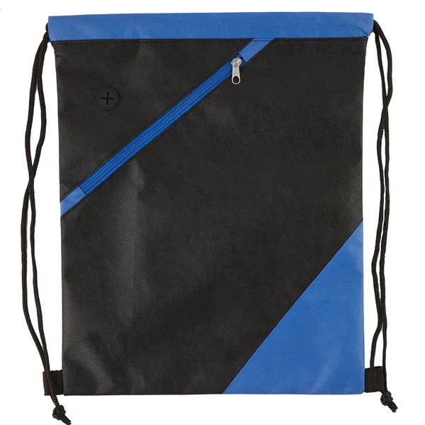 16"H x 12 3/4"W backpack with a two-tone drawstring design made... from ASI 52840 Evans Manufacturing