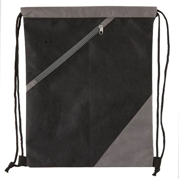 16"H x 12 3/4"W backpack with a two-tone drawstring design made... from ASI 52840 Evans Manufacturing