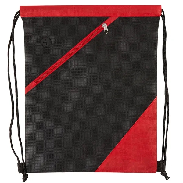 16"H x 12 3/4"W backpack with a two-tone drawstring design made... from ASI 52840 Evans Manufacturing