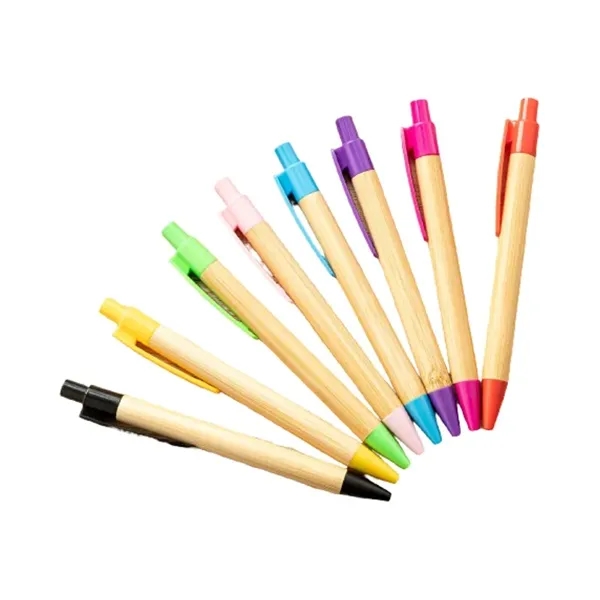 Eco-friendly colored bamboo pen plus free 1 color silkscreen imprint on... from ASI 37218 Athena Promo (tm)