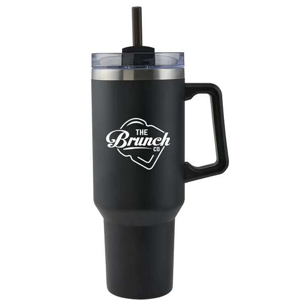 40 oz. stainless steel insulated travel mug with handle, copper lining,... from ASI 52840 Evans Manufacturing