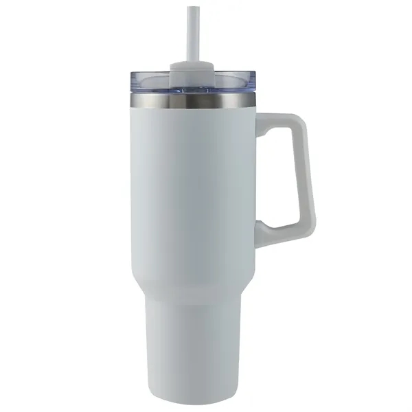 40 oz. stainless steel insulated travel mug with handle, copper lining,... from ASI 52840 Evans Manufacturing