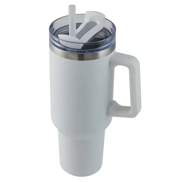 40 oz. stainless steel insulated travel mug with handle, copper lining,... from ASI 52840 Evans Manufacturing